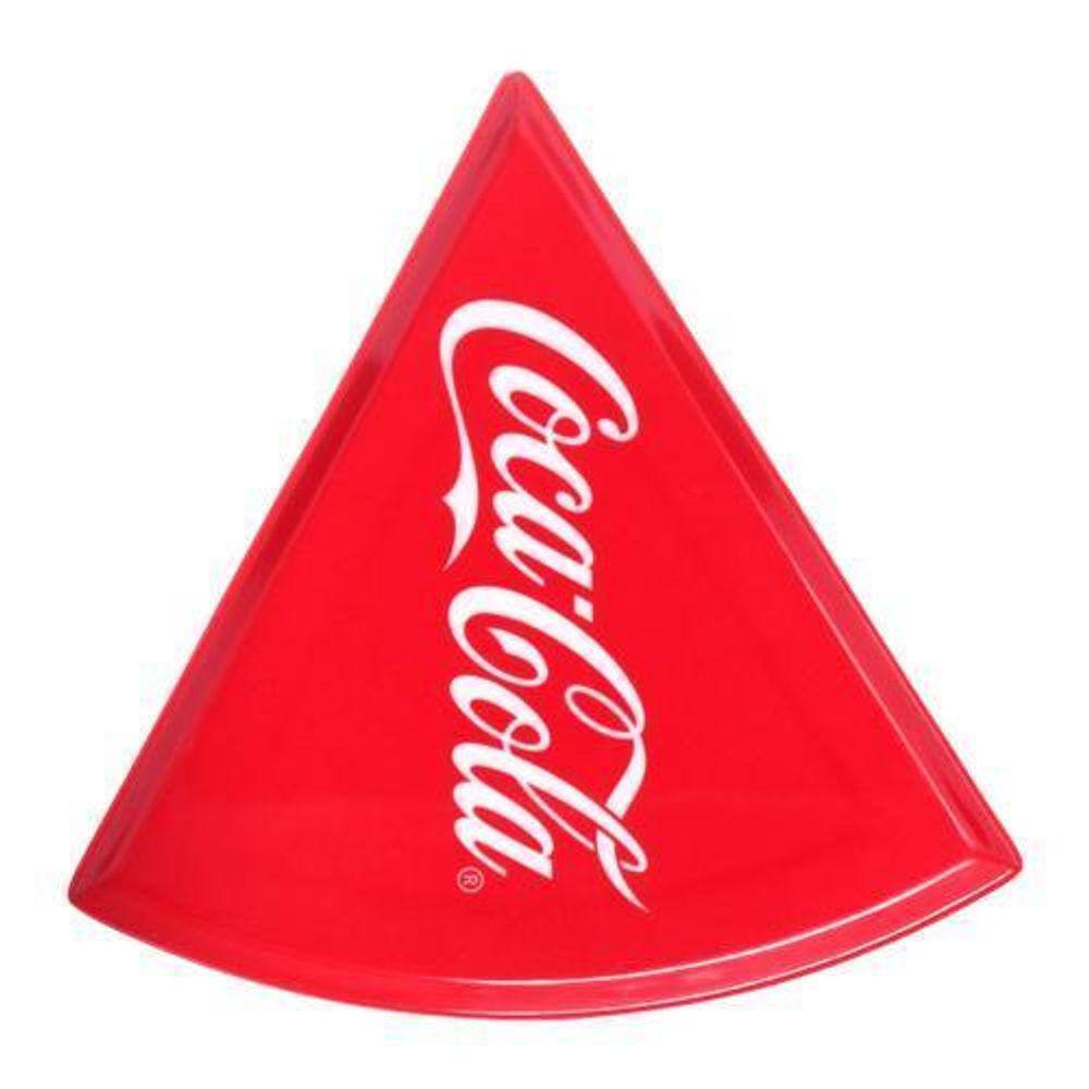 Prato Pizza Melanina Coca Cola Vermelho 22Cm 9505005