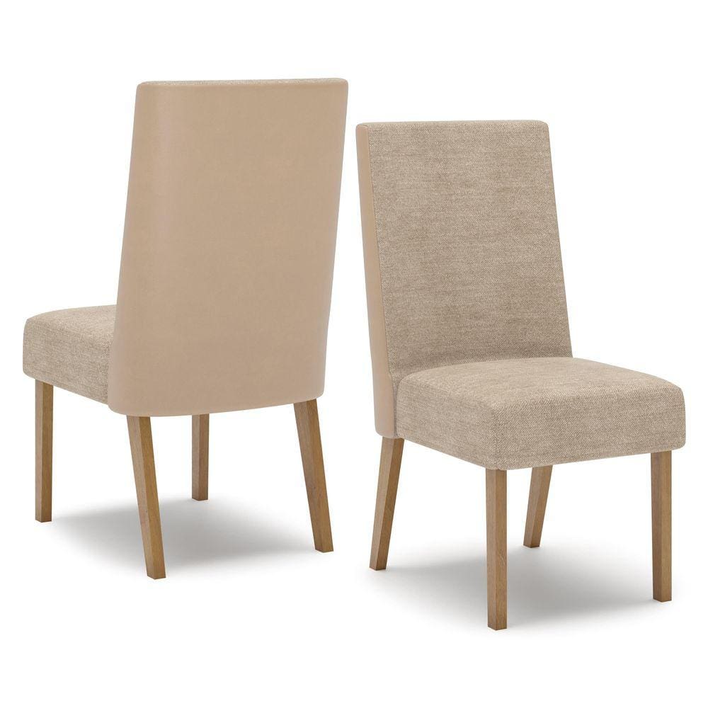Kit 4 Cadeiras Anne Corano Bege/Creme - Henn