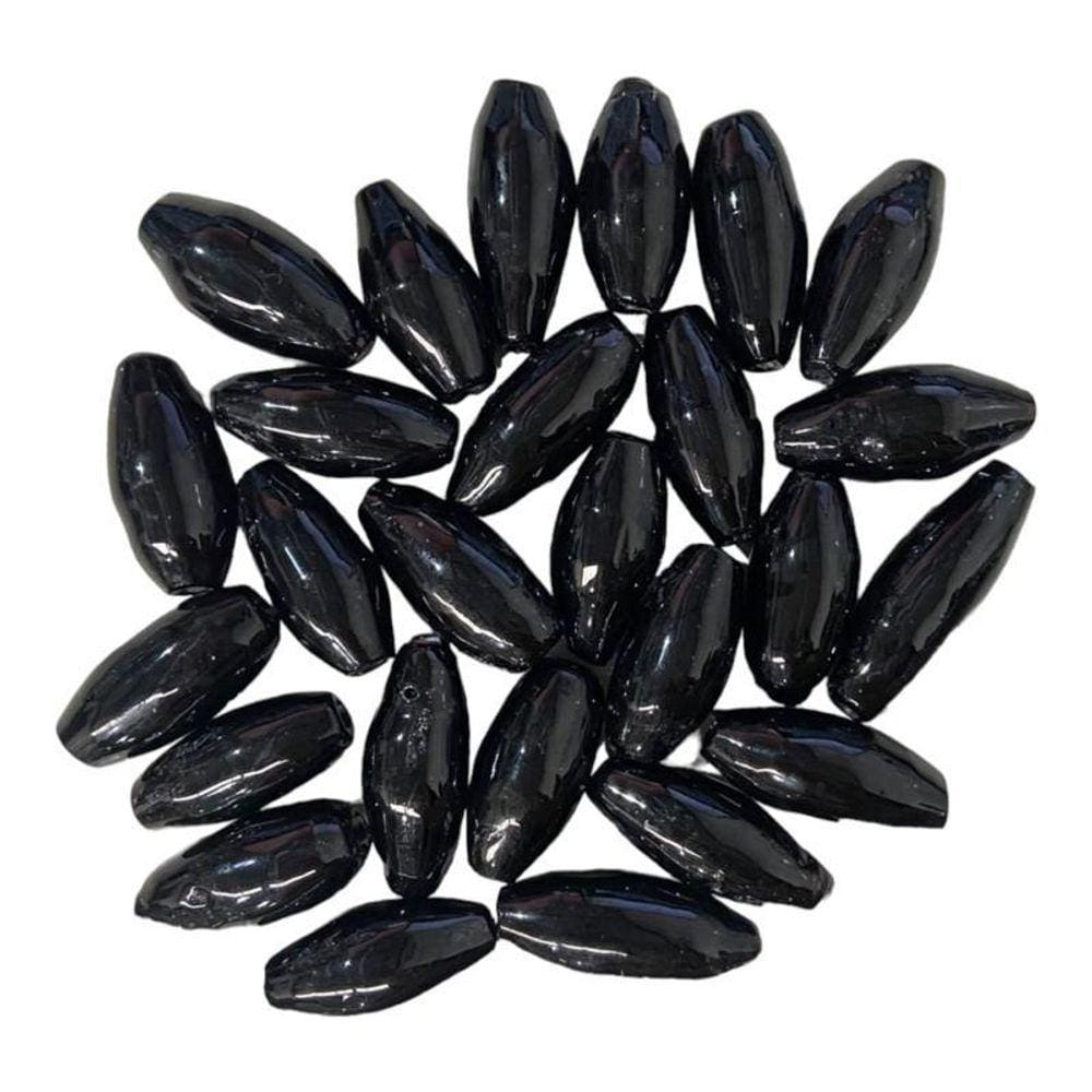 Kit 7 Firmas Azeitona 35X15Mm Preto Murano Guias