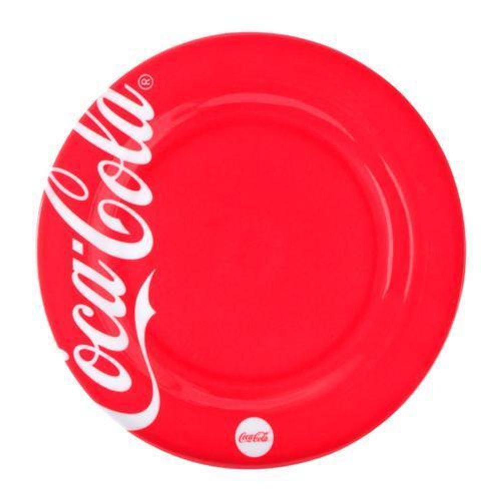 Prato Sobremesa Melanina Coca Cola Vermelho 20Cm 9505009