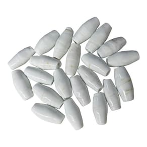 Kit 7 Firmas Azeitona 35X15Mm Branca Leitosa Murano Guias
