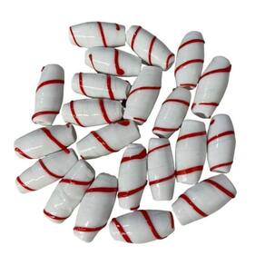 Kit 7 Firmas Azeitona 35X15Mm Branca Vermelho Murano Guias
