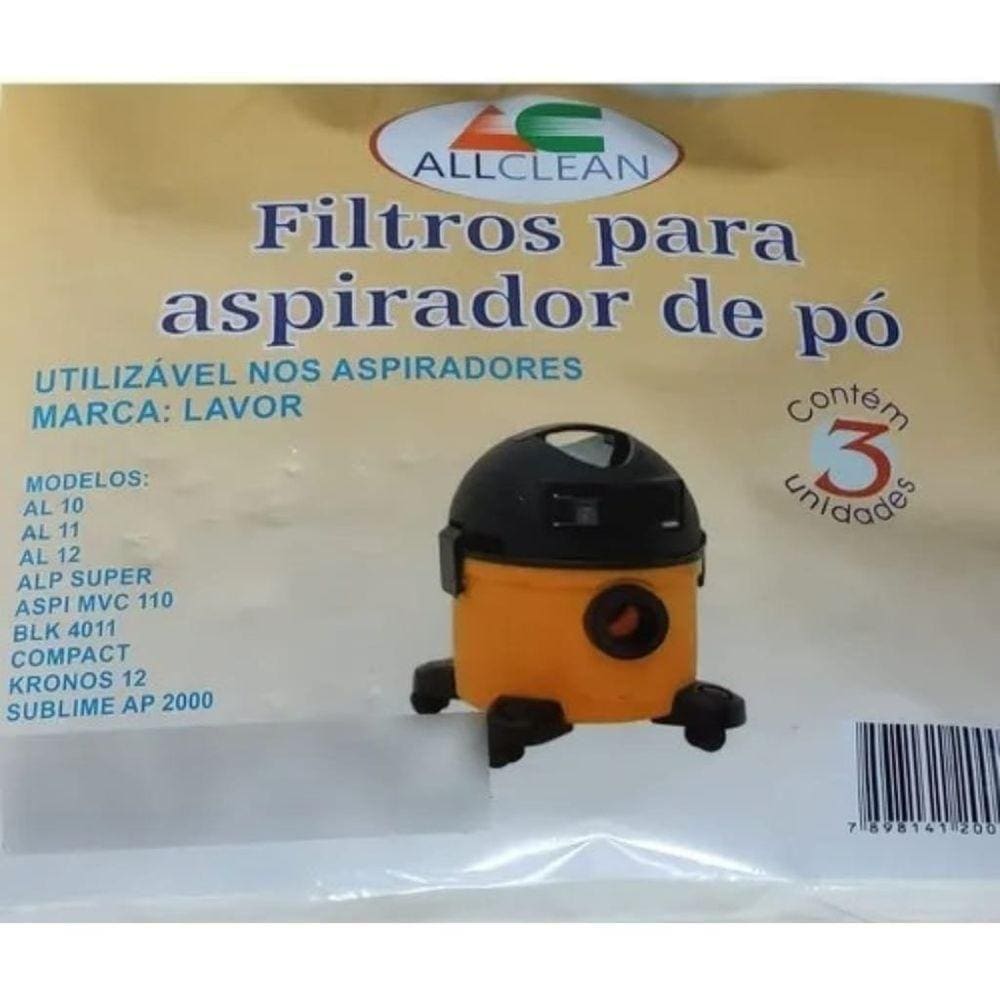 Filtro Descartável Para Aspirador De Pó Lavor