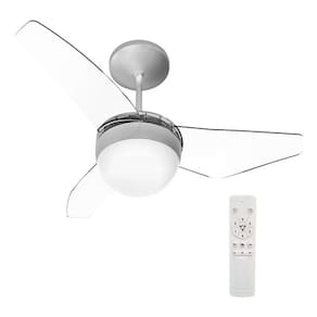 Ventilador De Teto Com Controle Remoto 83cm Cristal Bivolt