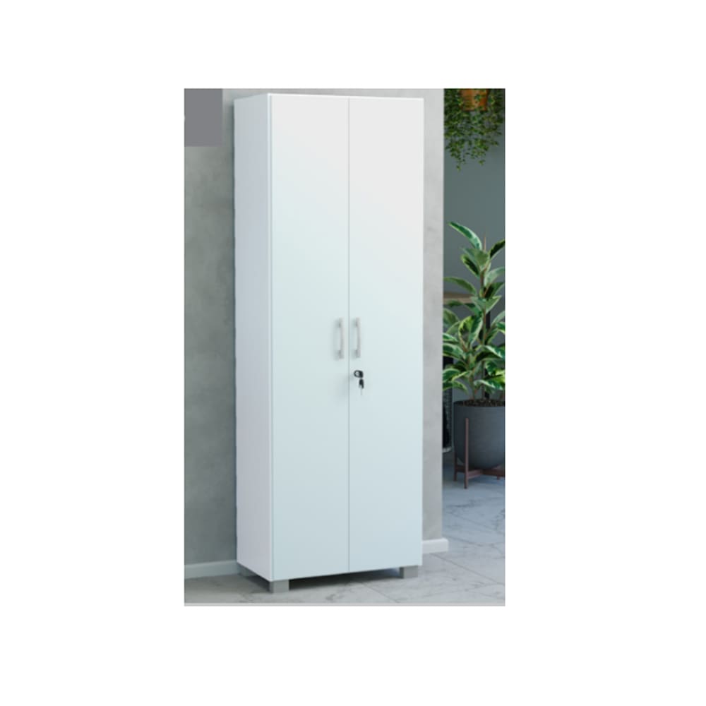 Armario Multifuncional Vegas Madeira Mdp 2Pt C/Pes Cor: Branco