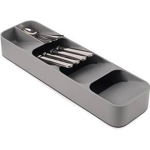 Porta Talheres Organizador de Gaveta 5 Divisórias Garfo/Faca/Colher 40x12cm Separador Talheres e Utensílios