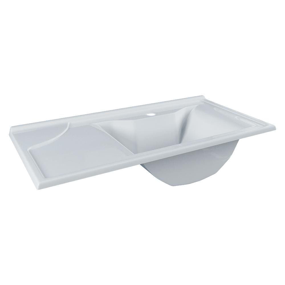 Cuba Pia Lavatório Copacabana 60 cm Para Banheiro Branco