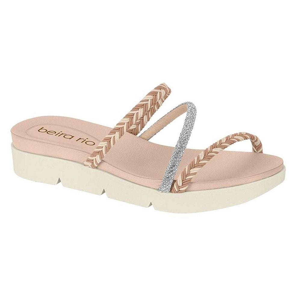 Tamanco Feminino Beira Rio Strass Flat