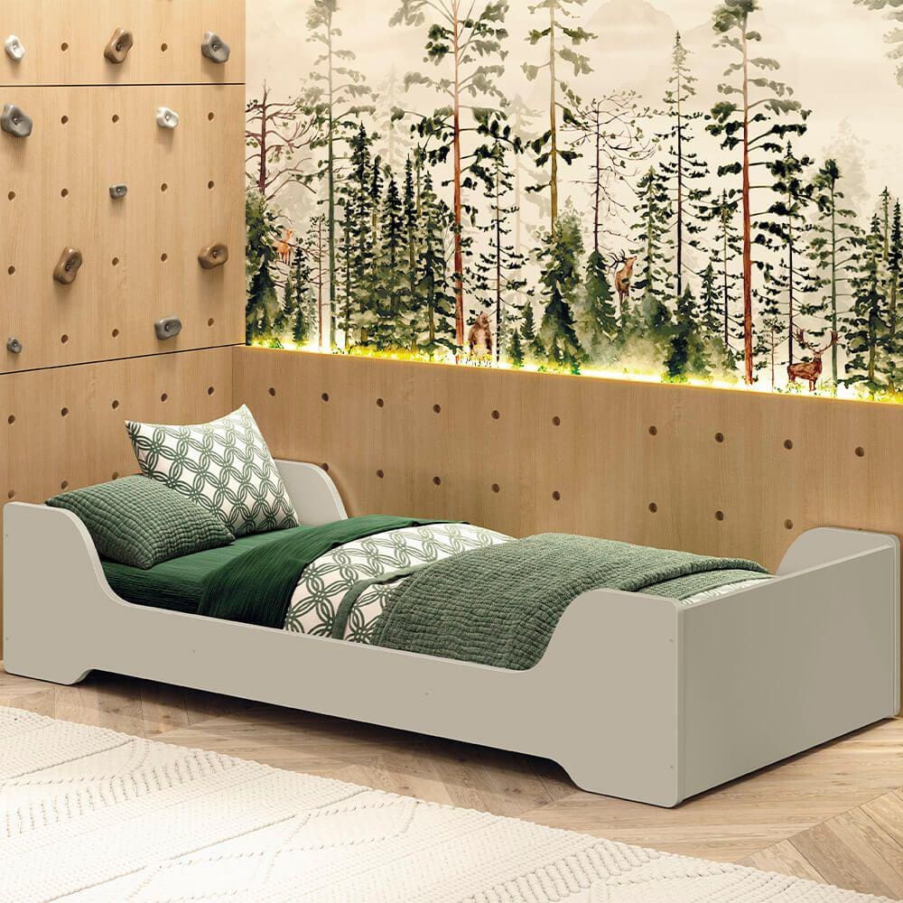 Cama Infantil Evolutiva Zaki 2 em 1 - Areia Fosco
