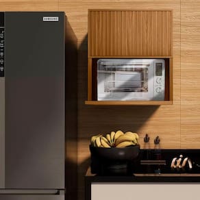 Suporte Aéreo Para Microondas Ou Forno 1 Porta Ripada Nature Mattos Shop JM