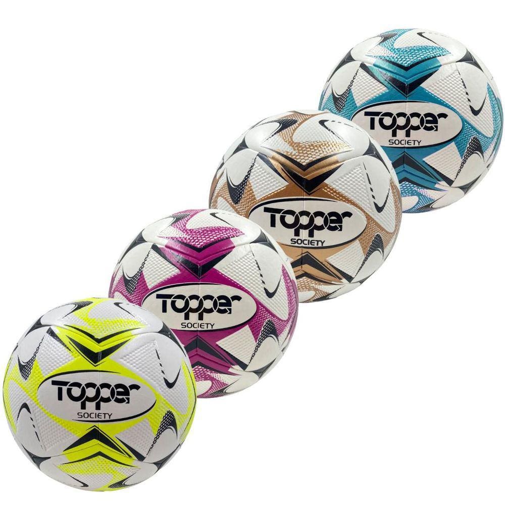 Bola De Futebol Campo Society Topper Slick Colorful Oficial