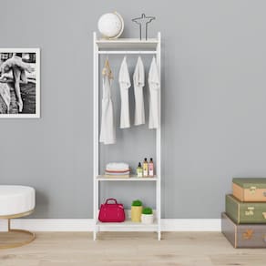 Estante Closet Arara 187x60cm 3 Prateleiras Active Yescasa Snow / Est.Branca