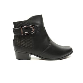 Bota Feminina Comfortflex Cano Baixo Salto Bloco