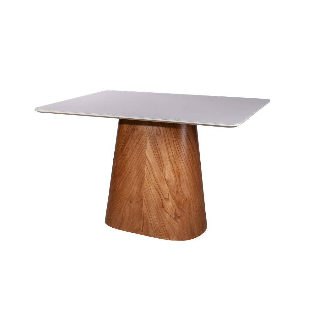 Mesa de Jantar Retangular Maya 140 cm Base Mdf Laminado Off White
