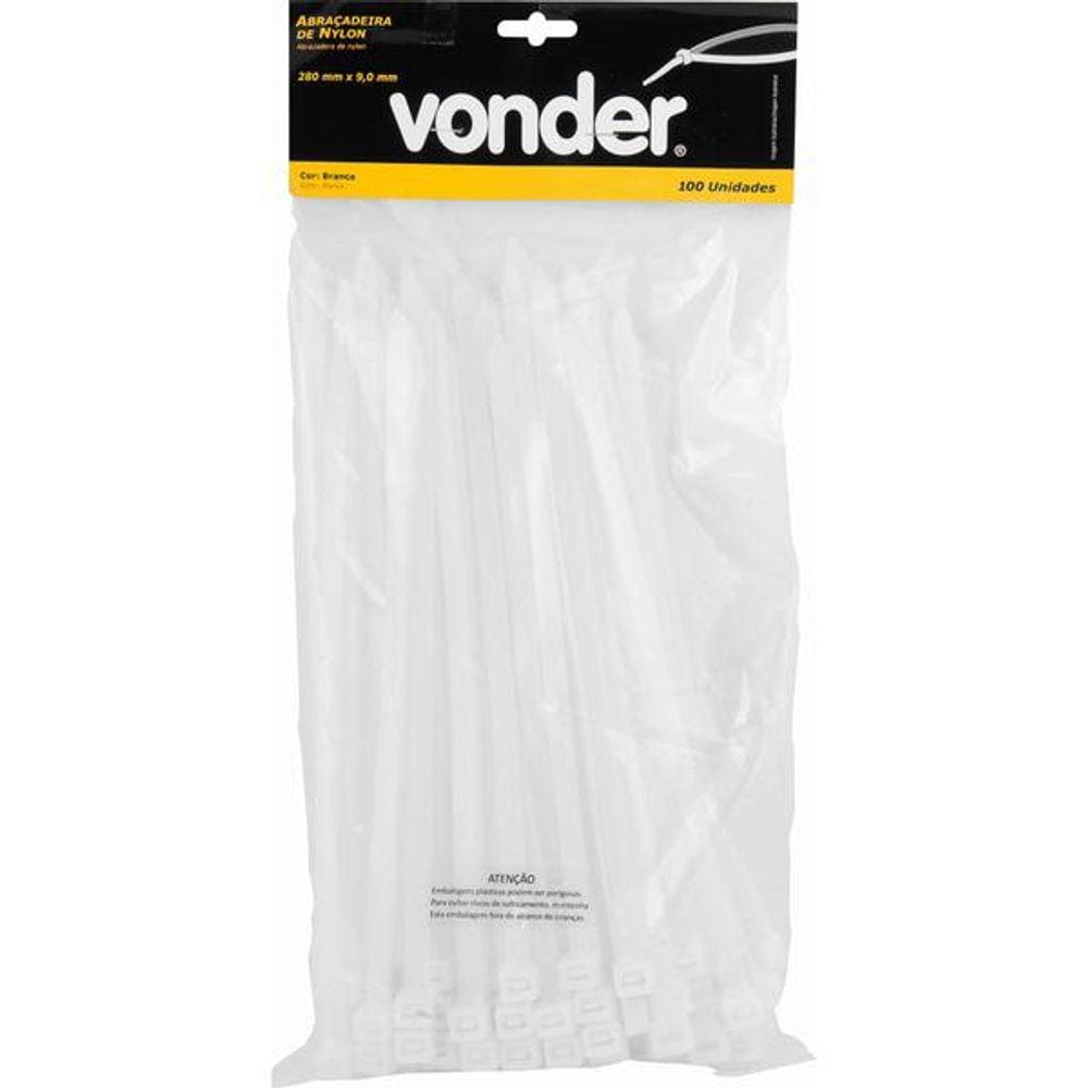 Abrac de Nylon 280X9,0 Branca Conjunto c/ 100 peças Vonder