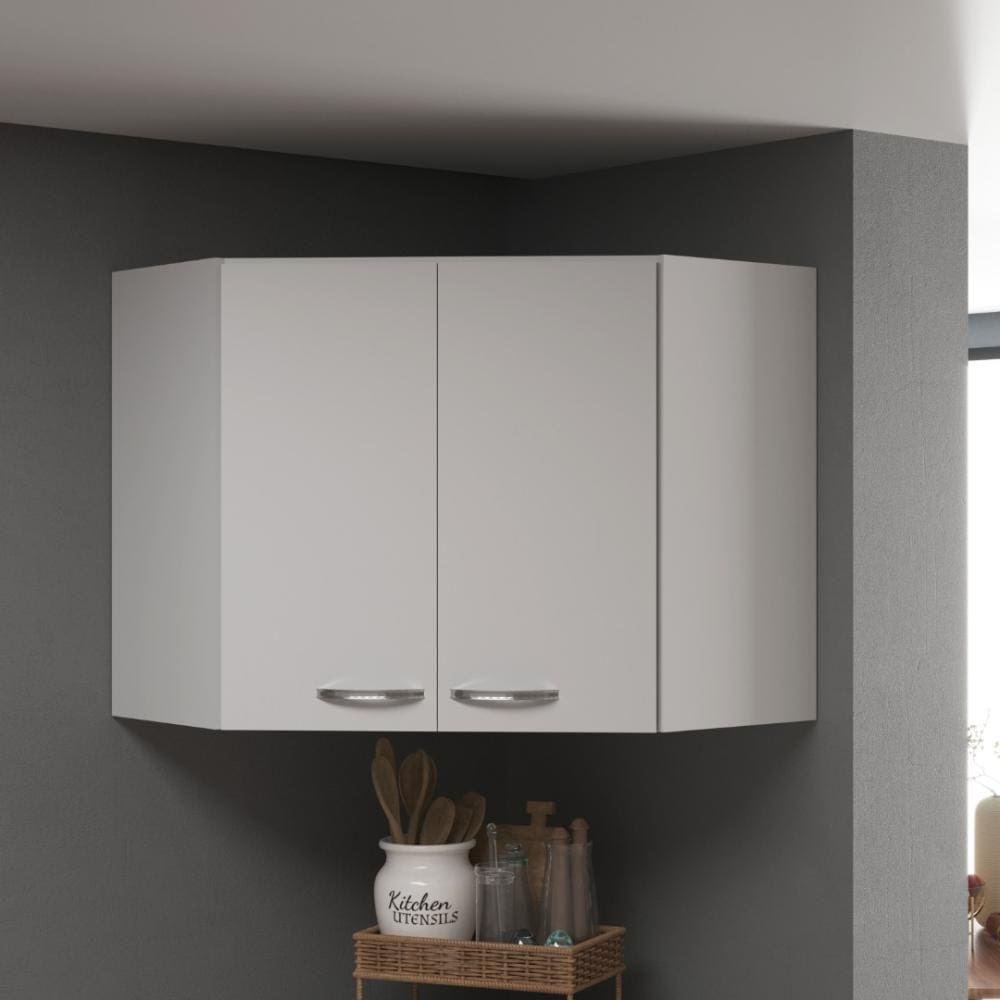 Armário Aéreo Modulado De Canto Fidelitá Viena 75cm 2 Portas Branco