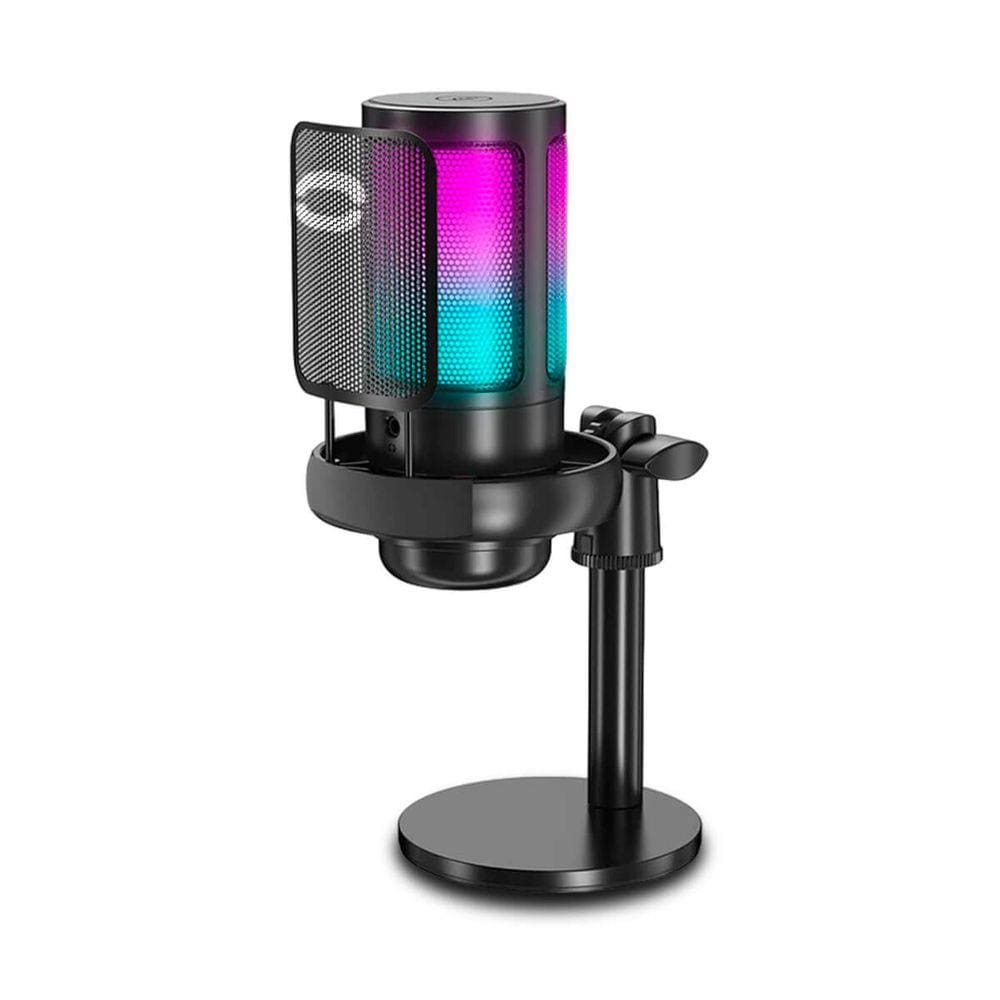 Microfone De Mesa Profissional Podcast Alta Sensibilidade Rbg USB