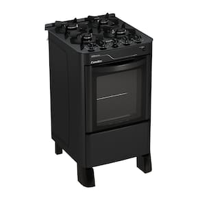 Fogão Esmaltec Pérola Glass 4 Bocas Branco Com Trempes De Ferro Fundido