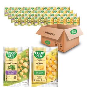 Kit 40 Snacks Goodsoy Ervas Finas  20X  Queijo  20X  25G