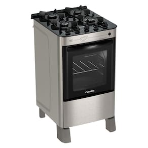 Fogão Esmaltec Jade Glass 4 Bocas Inox Com Forno Autolimpante E Acendimento Automático Bivolt
