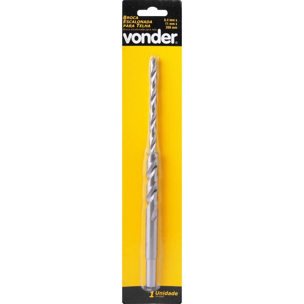 Broca Escalonada para Telha 6,4X11X209 mm Vonder