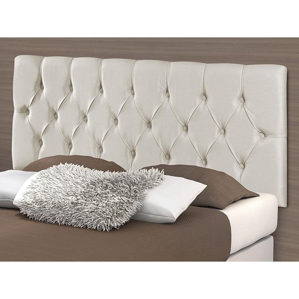 Cabeceira Queen Paris Suede Areia 160cm