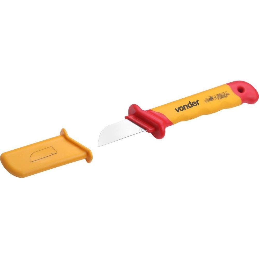 Faca Reta para Desencapar Cabos 7`` Isolada Iec60900 Vonder