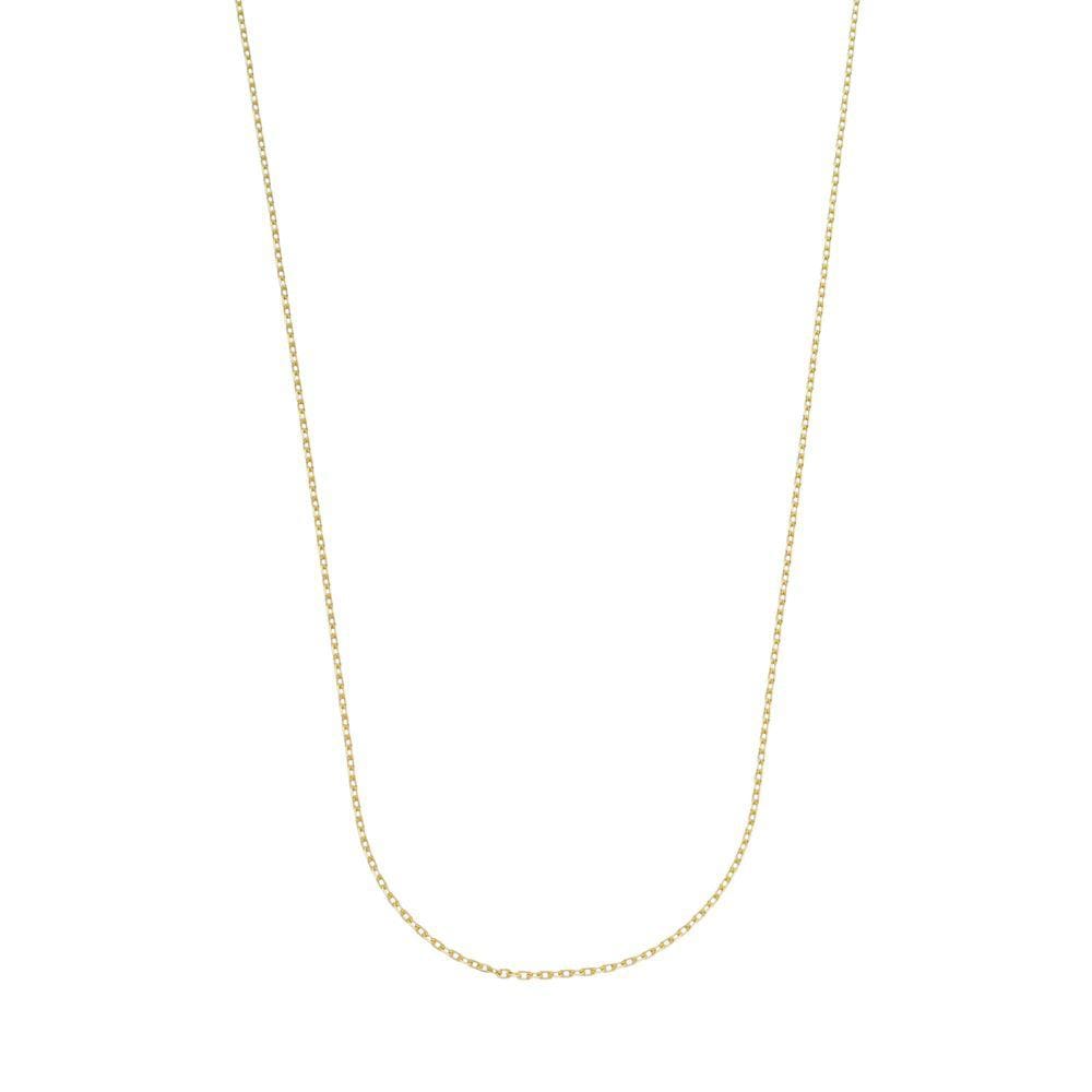 Corrente 0.50 Diamantada 60 cm Folheado em Ouro 18K