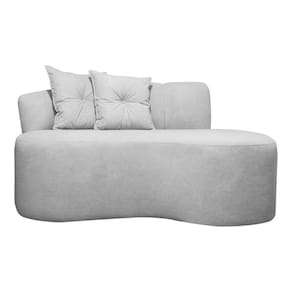 Sofá Orgânico 2 Lugares Living Plaza 2m Linho Bouclê Cinza SOFA STORE