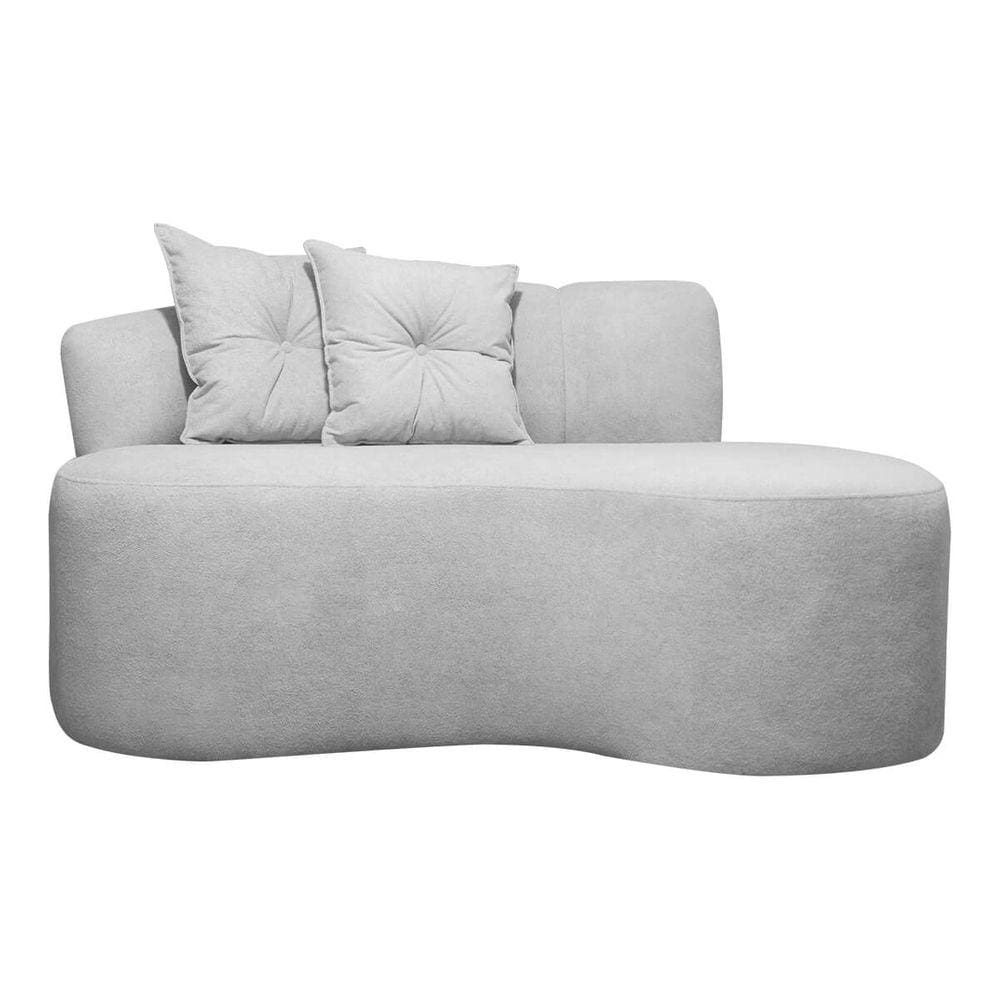 Sofá Orgânico Plaza 2 Lugares 145cm Linho Bouclê Cinza SOFA STORE