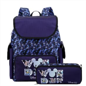 Kit Mochila e Estojo de Lápis Disney 100- 11970 11971