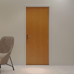 Folha de Porta de Madeira 210x80cm Espessura 3,5cm MMC Eucaplac Eucatex Nogal Mel