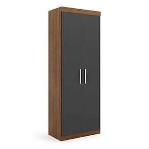 Guarda-Roupa Casal 2 Portas 2 Gavetas Gênova Plus Ipê Wood/Grafite
