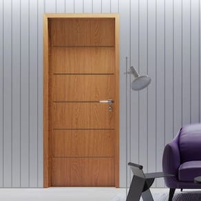 Folha de Porta de Madeira 210x72cm Espessura 3,5cm MSO Eucaplac Frisada Residence Eucatex Teka Milano