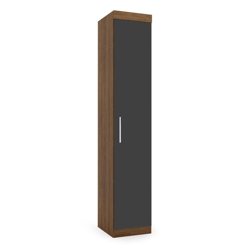 Guarda-Roupa Casal 1 Porta Gênova Plus Ipê Wood/Grafite