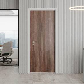 Folha de Porta de Madeira 210x92cm Espessura 3,5cm MSO Eucaplac Eucatex Noce Ebano