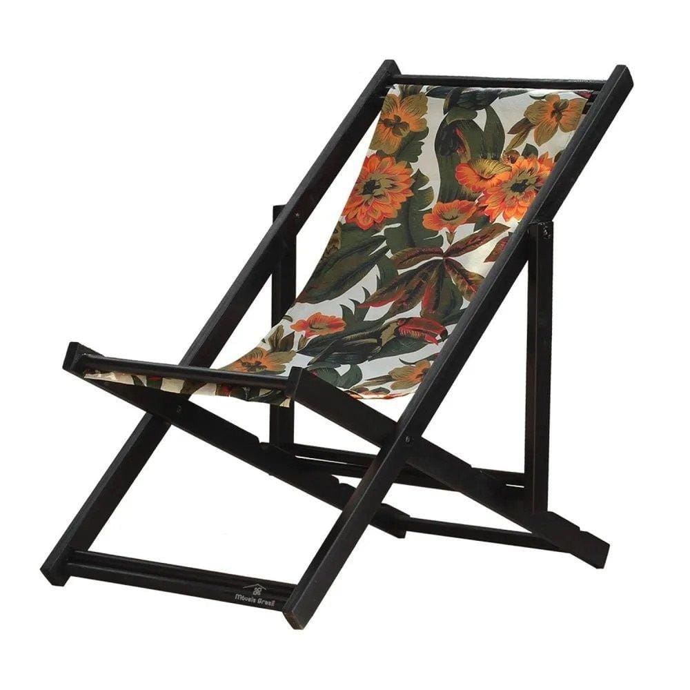 Espreguiçadeira Preguiçosa Dobrável sem Braço Black Tecido Tucano Tucano