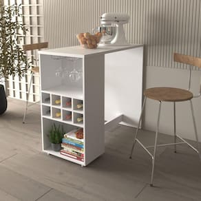 Bancada com Adega e Porta Taça Ad5003 Branco