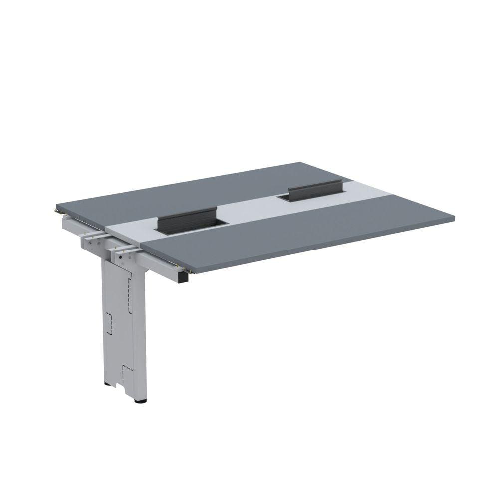 Complemento de Mesa Plataforma para Coworking para 2 Pessoas 140X120 Grafito/Cinza