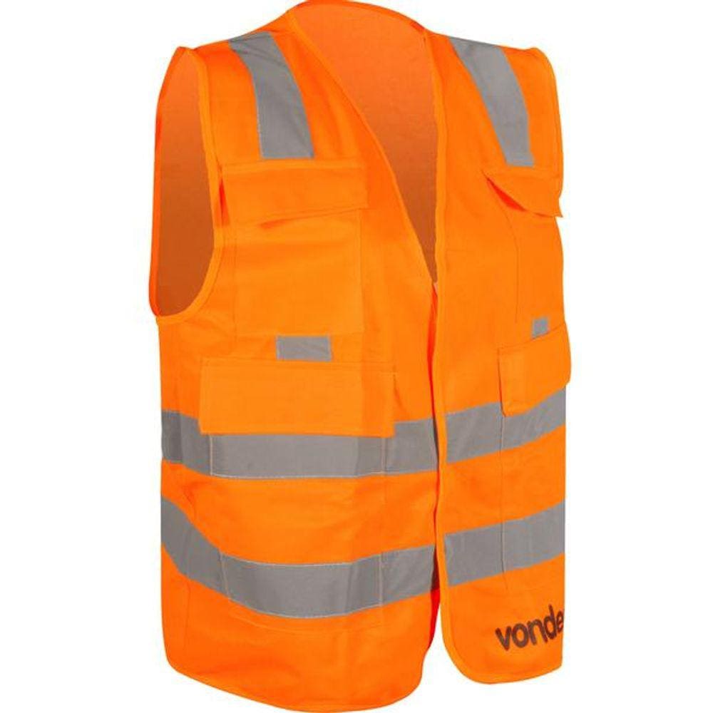 Colete Refletivo Bolso Laranja Cv107 - Vonder