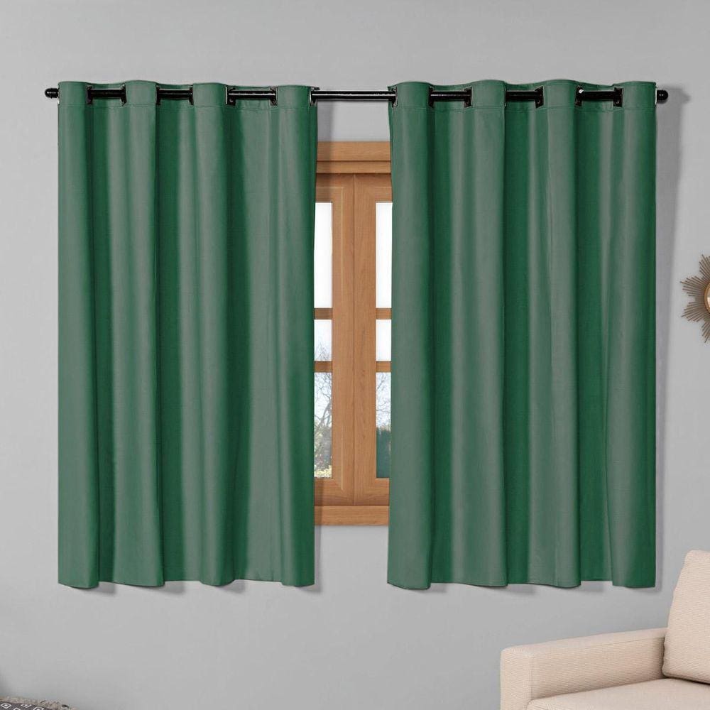 Cortina Blackout 100% Pvc 2,20M X 1,30M Verde Corta Luz