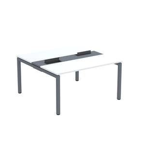 Mesa Plataforma Dupla com Pé de Aço para Coworking 140X140/2P PDC14/14/2P Branco/Grafito