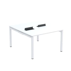 Mesa Plataforma Dupla com Pé de Aço para Coworking 110X140/2P PDC11/14/2P Branco