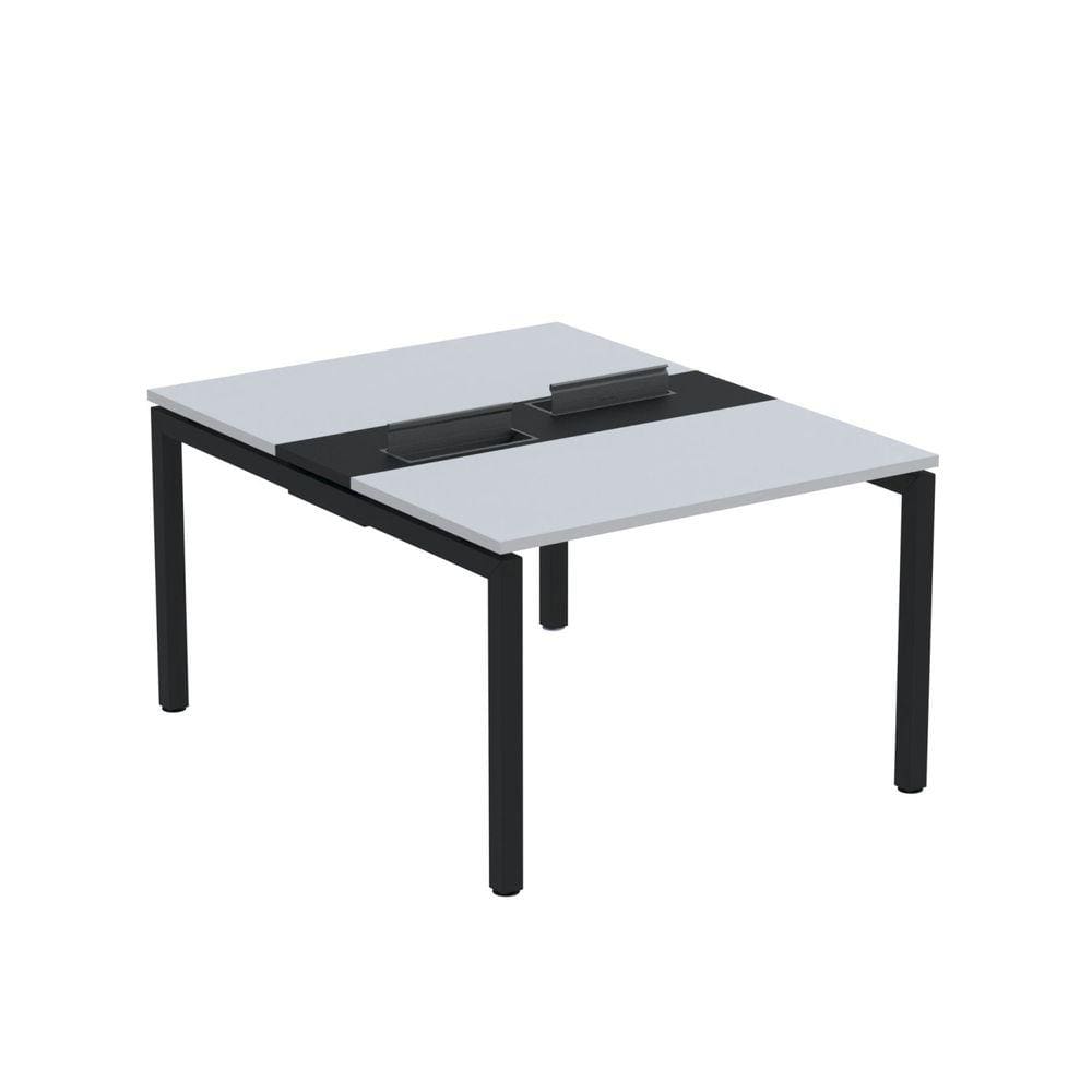 Mesa Plataforma Dupla com Pé de Aço para Coworking 120X140/2P PDC12/14/2P Cinza/Preto