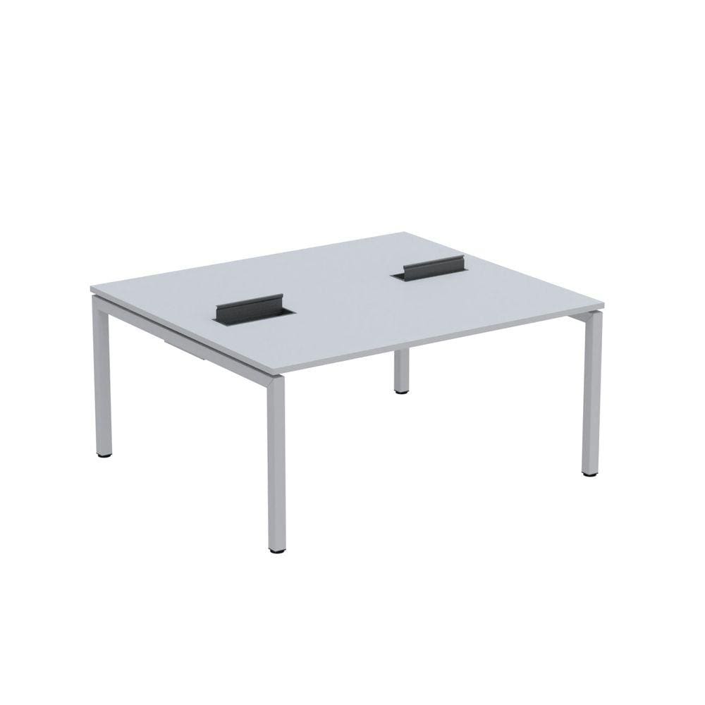 Mesa Plataforma Dupla com Pé de Aço para Coworking 160X140/2P PDC16/14/2P Cinza