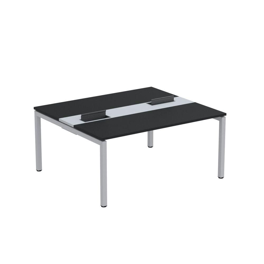 Mesa Plataforma Dupla com Pé de Aço para Coworking 160X140/2P PDC16/14/2P Preto/Cinza