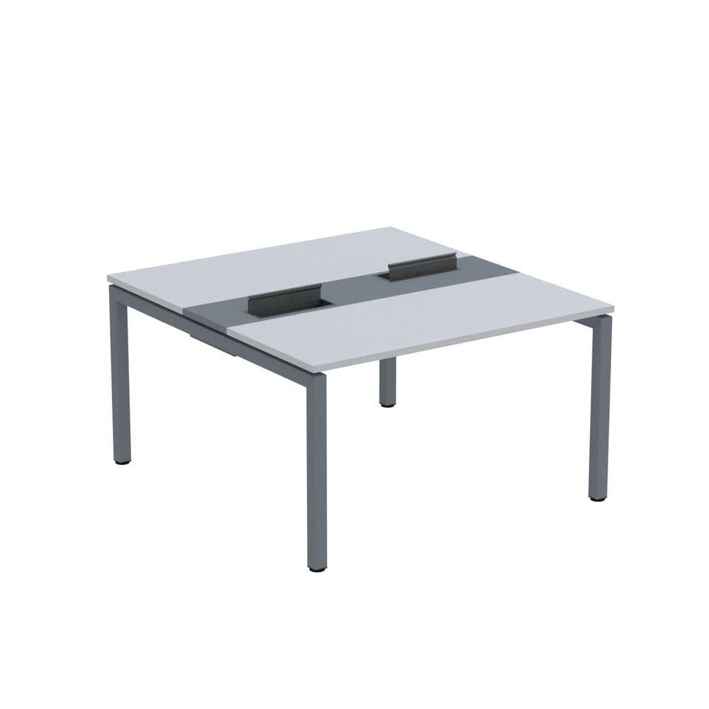 Mesa Plataforma Dupla com Pé de Aço para Coworking 130X140/2P PDC13/14/2P Cinza/Grafito