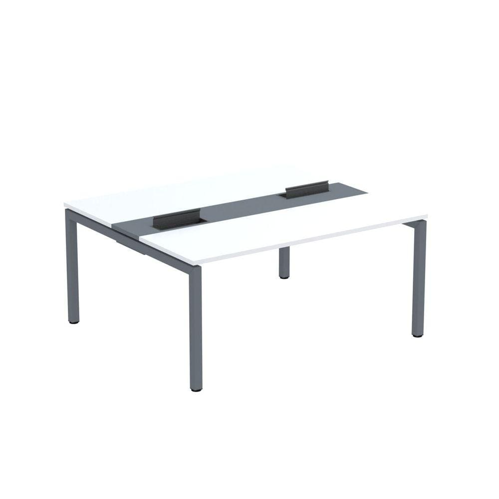 Mesa Plataforma Dupla com Pé de Aço para Coworking 160X140/2P PDC16/14/2P Branco/Grafito