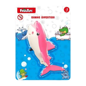 Brinquedo Infantil Banho Divertido Tubarão Rosa FrogToys