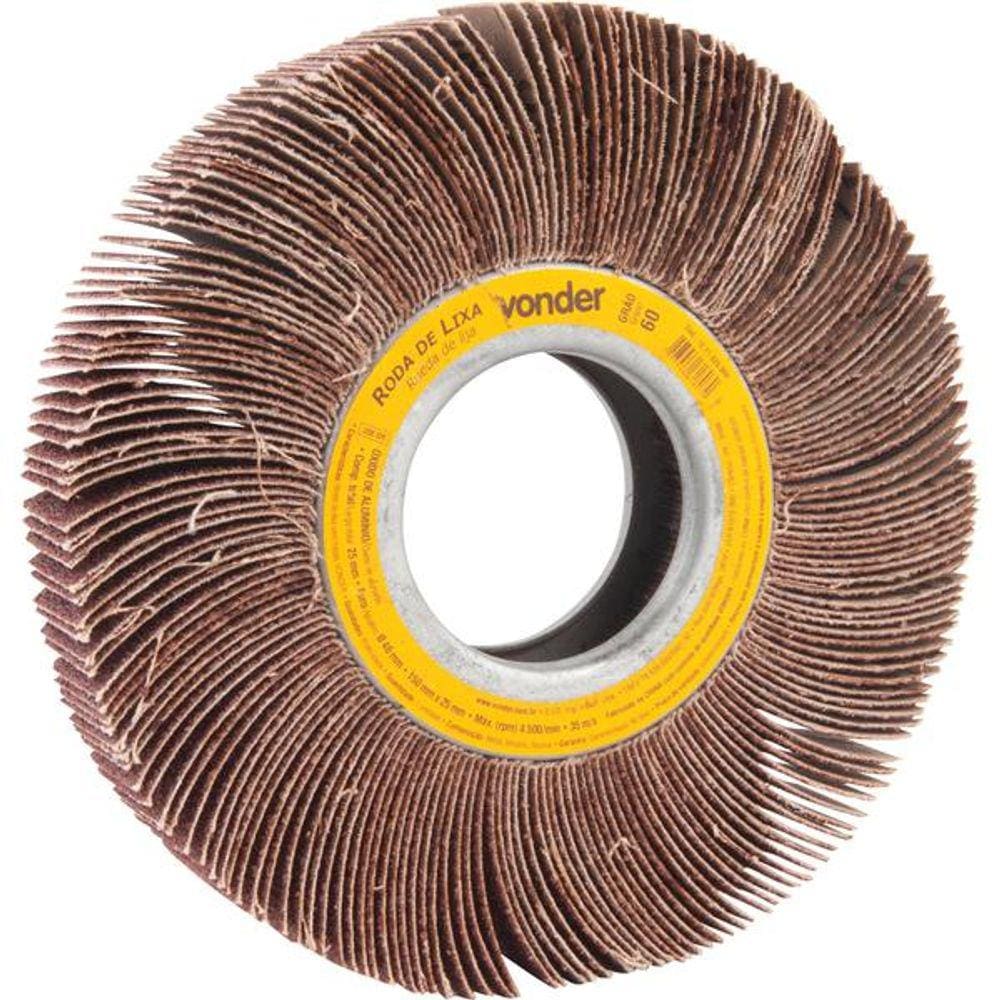 Roda de Lixa 150x25mm sem Haste G60 - Vonder